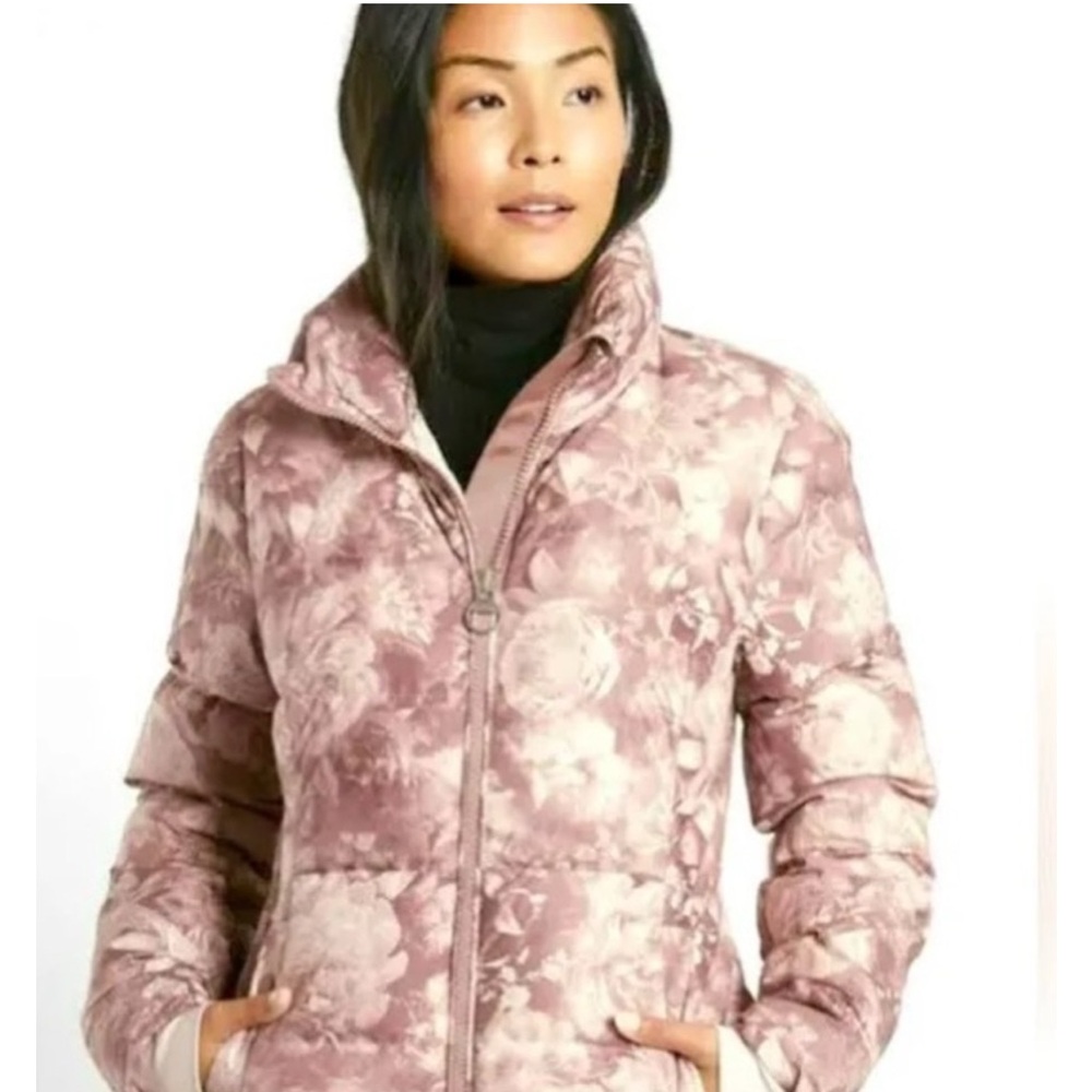Athleta Floral Mauve Puffer Jacket
 HOST PICK